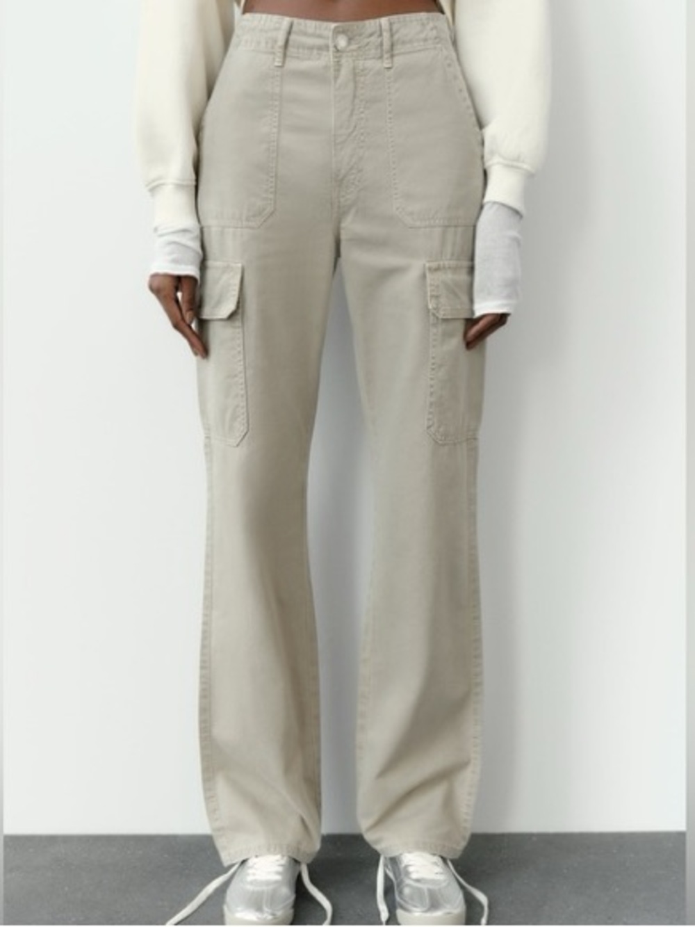 Zara Women's Straight Leg Cargo Pants
